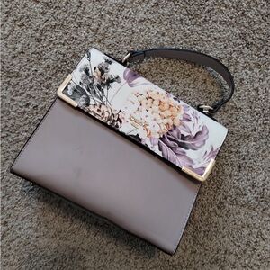 Dune London Floral Purple and Gray Satchel